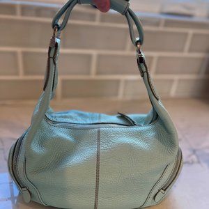 Tod's Charlotte Light Blue Leather Mini Hoho